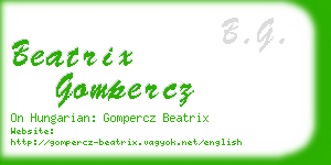 beatrix gompercz business card